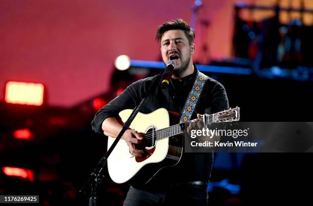 Marcus Mumford of Mumford & Sons performs onstage during the 2019 iHeartRadio Music Festival at T-Mobile Arena on September 21, 2019 in Las Vegas,...