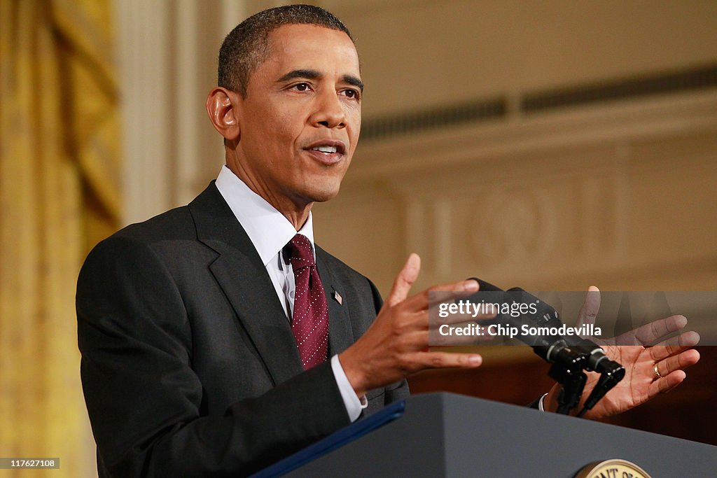 President Obama Holds News Conference At The White House