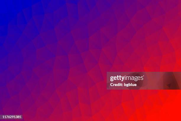 polygonal mosaic with red gradient - abstract geometric background - low poly - navy blue metallic background stock illustrations