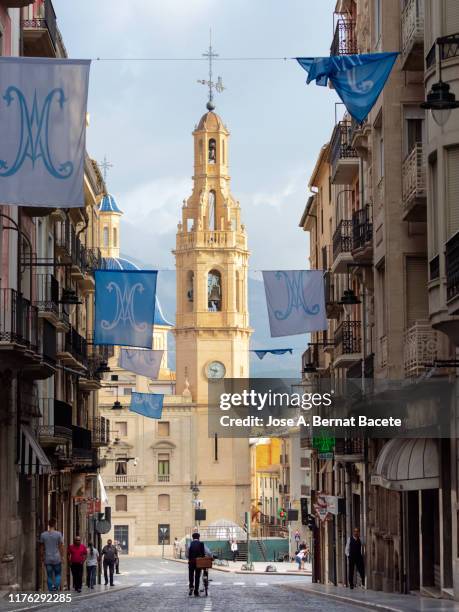 view of the city of alcoi, valencian community, alicante, spain, europe. - alcoy spain stock pictures, royalty-free photos & images