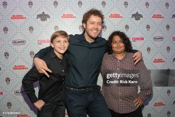 Mason McNulty, Jack Henry Robbins, and Rahm Braslaw attend the world premiere of 'VHYes' during Fantastic Fest at Alamo Drafthouse on September 21,...