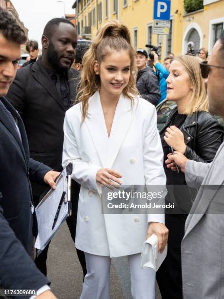 Barbara Palvin is seen during the Milan Fashion Week Spring/Summer 2020 on September 22, 2019 in Milan, Italy.