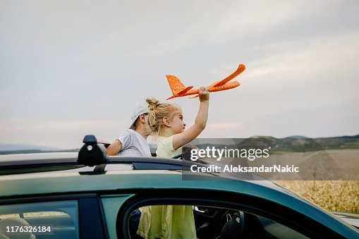 Having fun during our road trip Having fun during our road trip