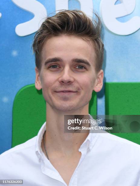 Joe Sugg attends the "Shaun The Sheep Movie: Farmageddon" UK Premiere at Odeon Luxe Leicester Square on September 22, 2019 in London, England.