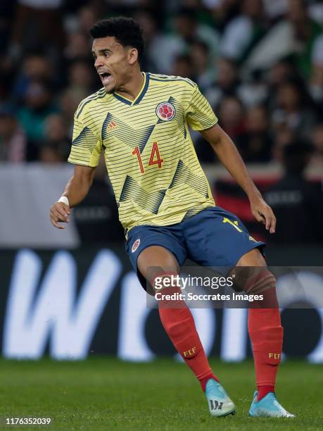 Luis Diaz of Colombia during the International Friendly match between Algeria v Colombia at the Stade Pierre Mauroy on October 15, 2019 in Lille...