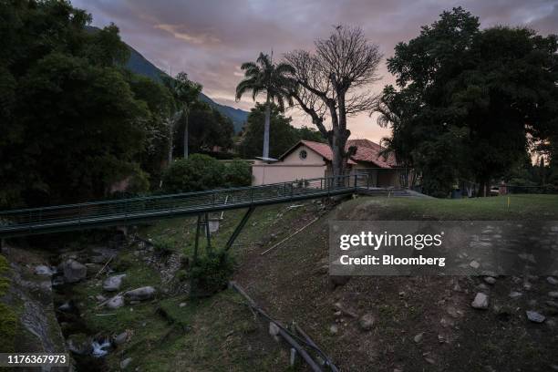 Bridge connects parts of the golf course to facilities at the Caracas Country Club in Caracas, Venezuela, on Wednesday, Sept. 25, 2019. The Caracas...