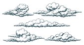 Vintage clouds sketch