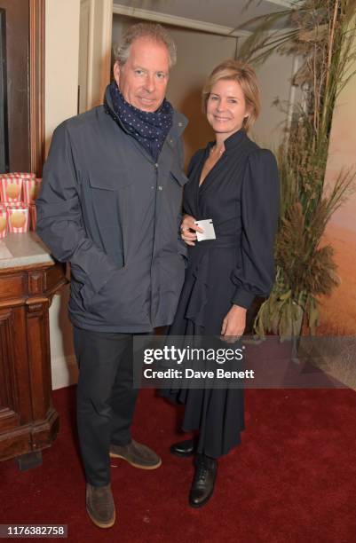 David Armstrong-Jones, 2nd Earl of Snowdon and Serena Armstrong-Jones, Countess of Snowdon attend the London Premiere of Apple's acclaimed...