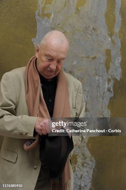 Artist Georg Baselitz at the inauguration of his exhibition at the Thaddaeus Ropac Gallery on September 13, 2019 in Pantin, France