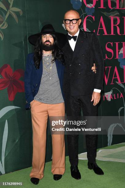 Alessandro Michele and Marco Bizzarri attend the Green Carpet Fashion Awards during the Milan Fashion Week Spring/Summer 2020 on September 22, 2019...