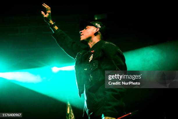 Blackbear, real name Matthew Tyler Musto, performs live at Fabrique on October 17, 2019 in Milan, Italy. Blackbear is an American singer, songwriter,...