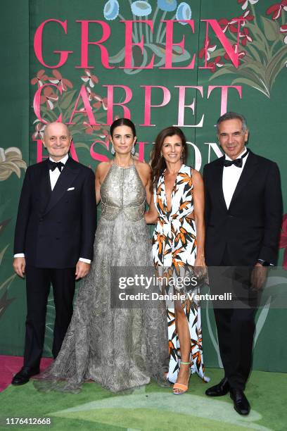 Livia Giuggioli Firth , Carlo Capasa and guests attend the Green Carpet Fashion Awards during the Milan Fashion Week Spring/Summer 2020 on September...