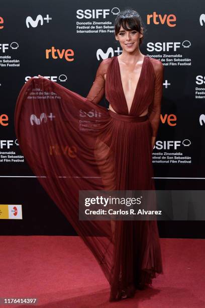 Belen Cuesta attends 'La Trinchera Infinita ' premiere during 67th San Sebastian Film Festival at Kursaal, San Sebastian on September 22, 2019 in San...