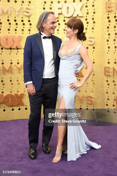 Vince Calandra and Emmanuelle Vaugier attend the 71st Emmy Awards at Microsoft Theater on September 22, 2019 in Los Angeles, California.