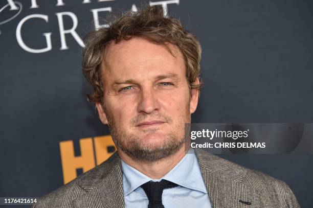 Australian actor Jason Clarke arrives for the Los Angeles premiere of HBO's limited series "Catherine The Great" at the Hammer Museum in Westwood,...