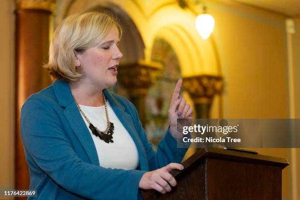 Stella Creasy Labour MP for Walthamstow Speaking at the Jewish Labour Movement Rally Fringe event at the 2019 Labour Party conference. On September...