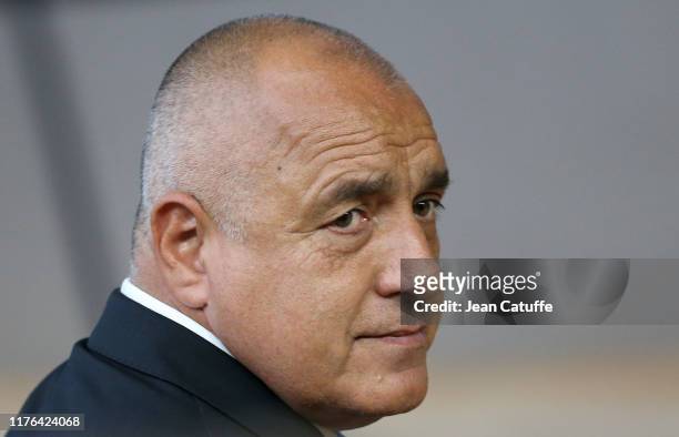 Prime Minister of Bulgaria Boyko Borissov arrives at the European Council on October 17, 2019 in Brussels, Belgium. Leaders of the EU countries are...