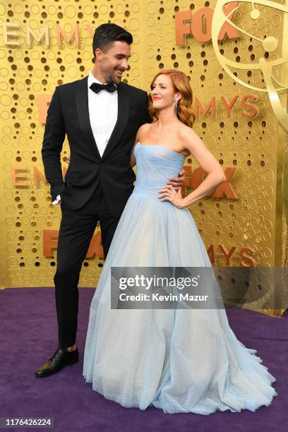 Tyler Stanaland and Brittany Snow attend the 71st Emmy Awards at Microsoft Theater on September 22, 2019 in Los Angeles, California.