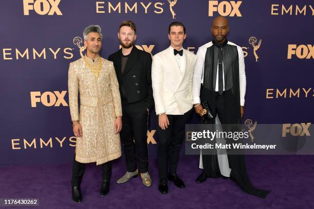 Tan France, Bobby Berk, Antoni Porowski, and Karamo Brown attend the 71st Emmy Awards at Microsoft Theater on September 22, 2019 in Los Angeles,...