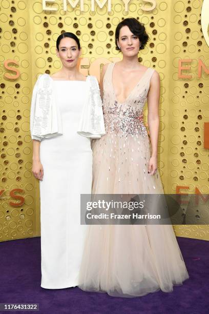 Sian Clifford and Phoebe Waller-Bridge attend the 71st Emmy Awards at Microsoft Theater on September 22, 2019 in Los Angeles, California.