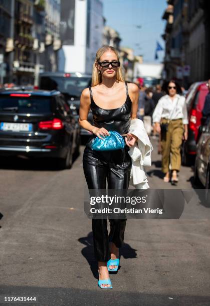 Leonie Hanne attends the Ermanno Scervino show at Milan Fashion Week Spring Summer 2020 on September 21, 2019 in Milan, Italy.