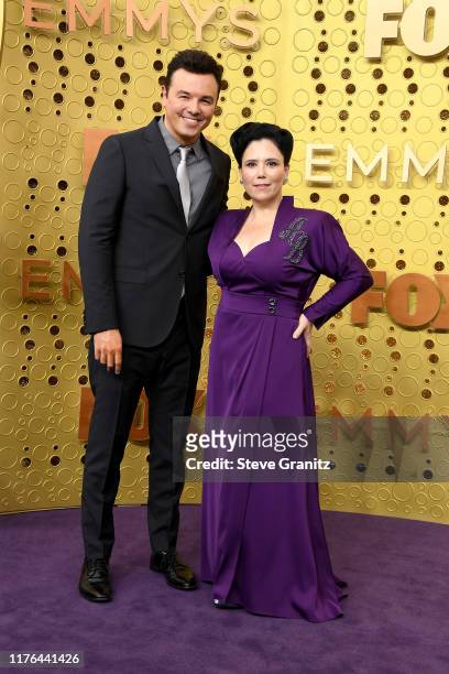 Seth MacFarlane and Alex Borstein attend the 71st Emmy Awards at Microsoft Theater on September 22, 2019 in Los Angeles, California.