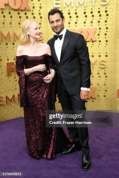 Patricia Clarkson and Darwin Shaw attend the 71st Emmy Awards at Microsoft Theater on September 22, 2019 in Los Angeles, California.