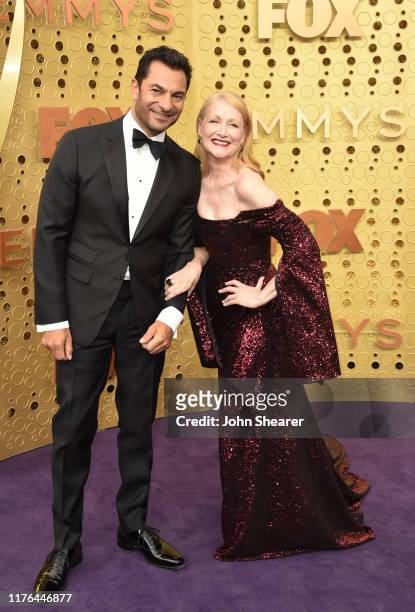 Darwin Shaw and Patricia Clarkson attend the 71st Emmy Awards at Microsoft Theater on September 22, 2019 in Los Angeles, California.