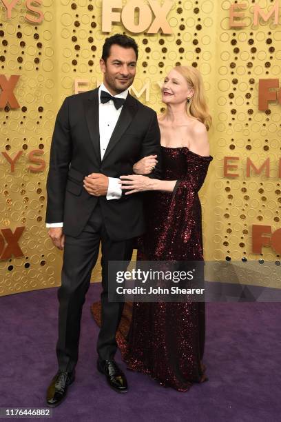 Darwin Shaw and Patricia Clarkson attend the 71st Emmy Awards at Microsoft Theater on September 22, 2019 in Los Angeles, California.