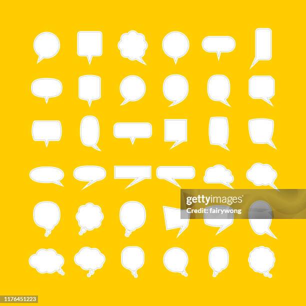 speech bubble icons - rough hands stock illustrations