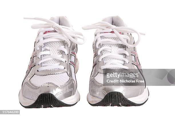 sport schuh - gray shoe stock-fotos und bilder
