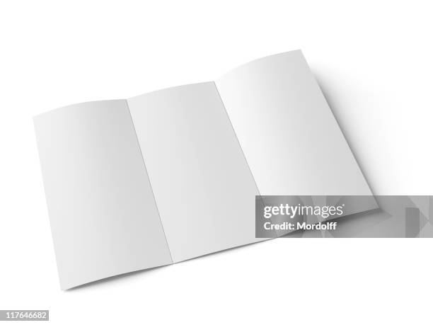 blank booklet with scoring - brochure blank stock pictures, royalty-free photos & images