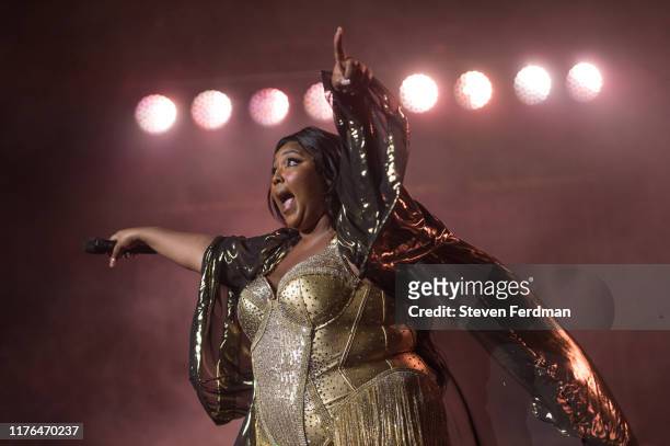 Lizzo performs during her 'Cuz I Love You Too Tour' at Radio City Music Hall on September 22, 2019 in New York City.