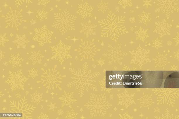 seamless snowflake background - gold christmas stock illustrations