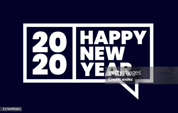 happy new year 2020 - new year 2020 stock illustrations