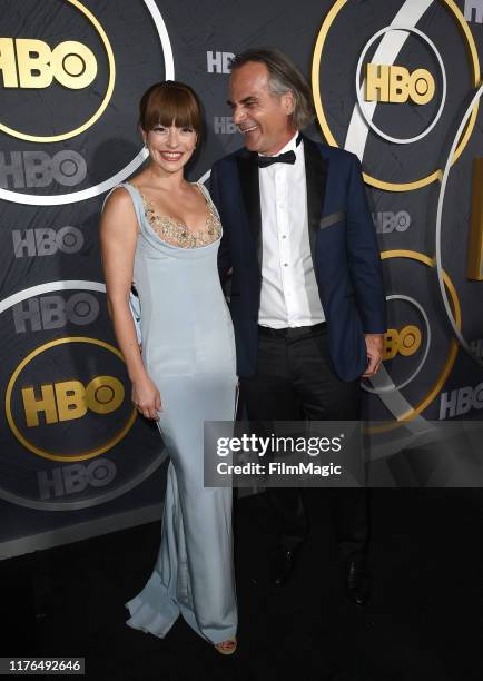 Emmanuelle Vaugier and Vince Calandra attend HBO's Official 2019 Emmy After Party on September 22, 2019 in Los Angeles, California.