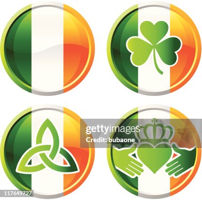 Irish royalty free vector icon set Irish royalty free vector icon set