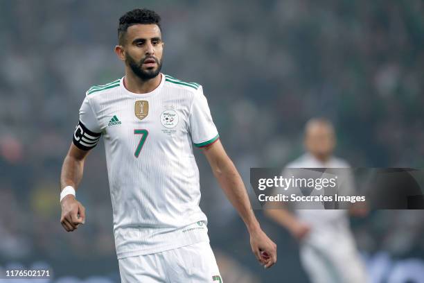 Riyad Mahrez of Algeria during the International Friendly match between Algeria v Colombia at the Stade Pierre Mauroy on October 15, 2019 in Lille...