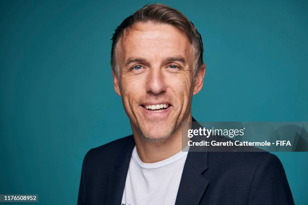 The Best FIFA Women’s Coach 2019 finalist Phil Neville, Head Coach of England Women poses for a portrait at Excelsior Hotel Gallia prior to The Best...