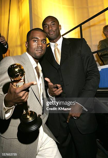 Kanye West, winner of Best New Male Artist, with Kobe Bryant