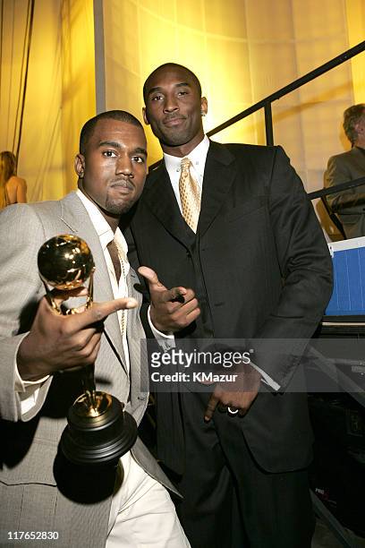 Kanye West, winner of Best New Male Artist, with Kobe Bryant