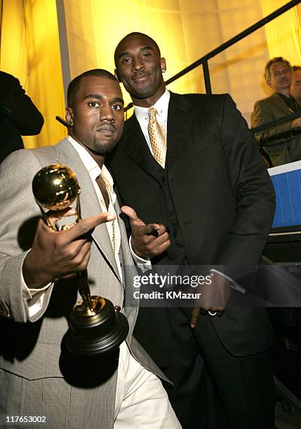 Kanye West, winner of Best New Male Artist, with Kobe Bryant