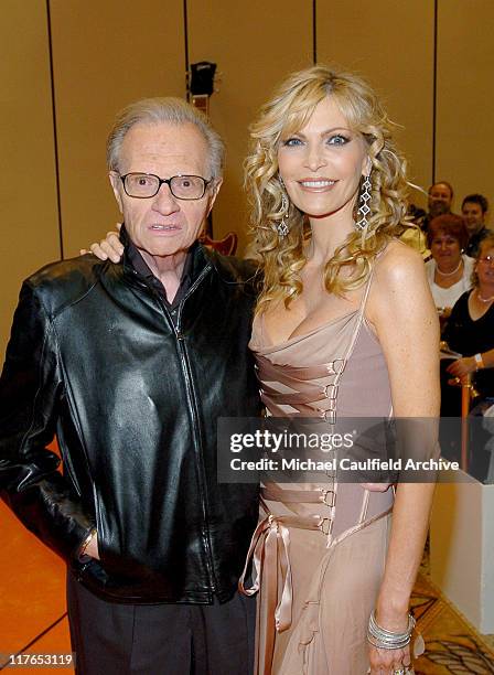 Larry King and wife Shawn Southwick-King during 40th Annual Academy of Country Music Awards - Orange Carpet at Mandalay Bay Resort and Casino Events...