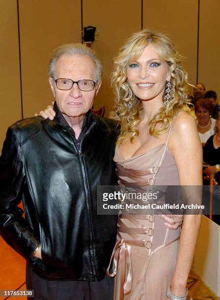 Larry King and wife Shawn Southwick-King during 40th Annual Academy of Country Music Awards - Orange Carpet at Mandalay Bay Resort and Casino Events...