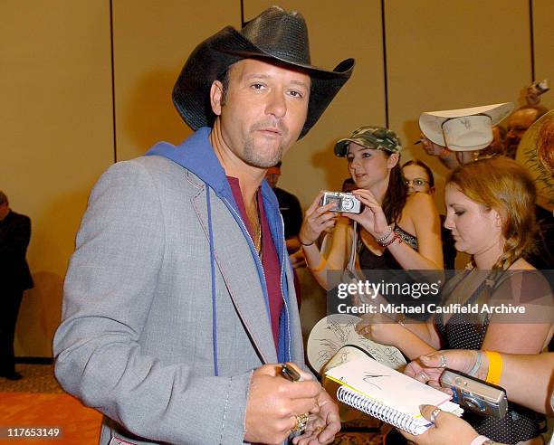 Tim McGraw during 40th Annual Academy of Country Music Awards - Orange Carpet at Mandalay Bay Resort and Casino Events Center in Las Vegas, Nevada,...