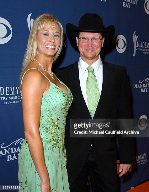 Tracey Lawrence and guest during 40th Annual Academy of Country Music Awards - Orange Carpet at Mandalay Bay Resort and Casino Events Center in Las...