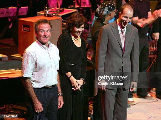 Robin Williams , Nadine Strossen, president of ACLU and Anthony Romero, executive director of ACLU