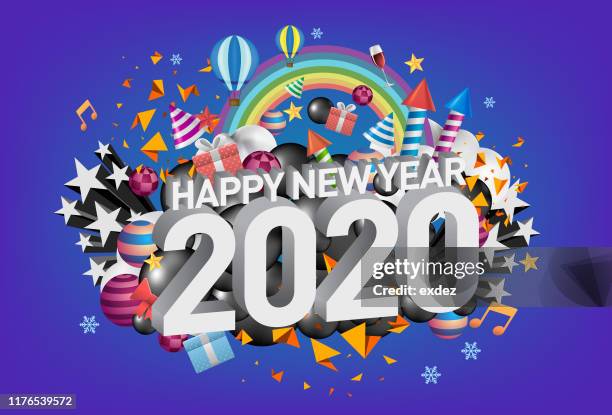 2020 - 2020 balloons stock illustrations