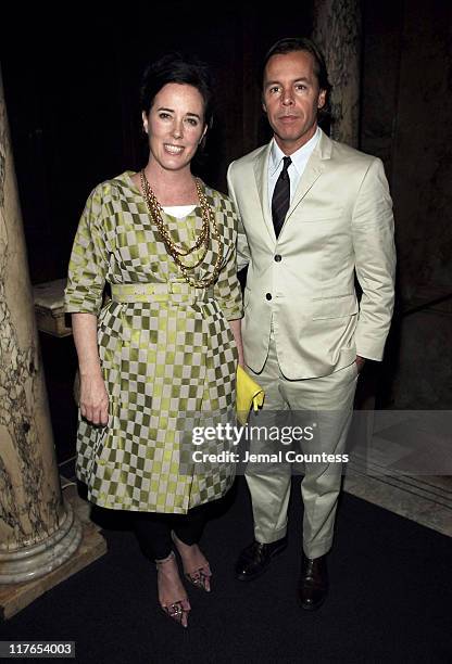 Kate Spade and Andy Spade during Children's Advocacy Center Dinner at L'Orangerie Villard Mansion in New York, New York, United States.