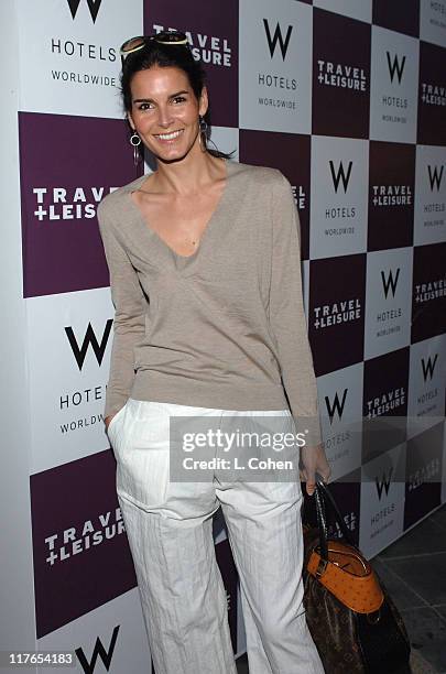 Angie Harmon during Travel + Leisure Magazine Celebrates 35th Birthday - Red Carpet at W Hotel in Los Angeles, California, United States.